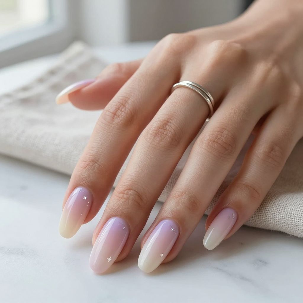 Pastel Ombré Coffin Nails