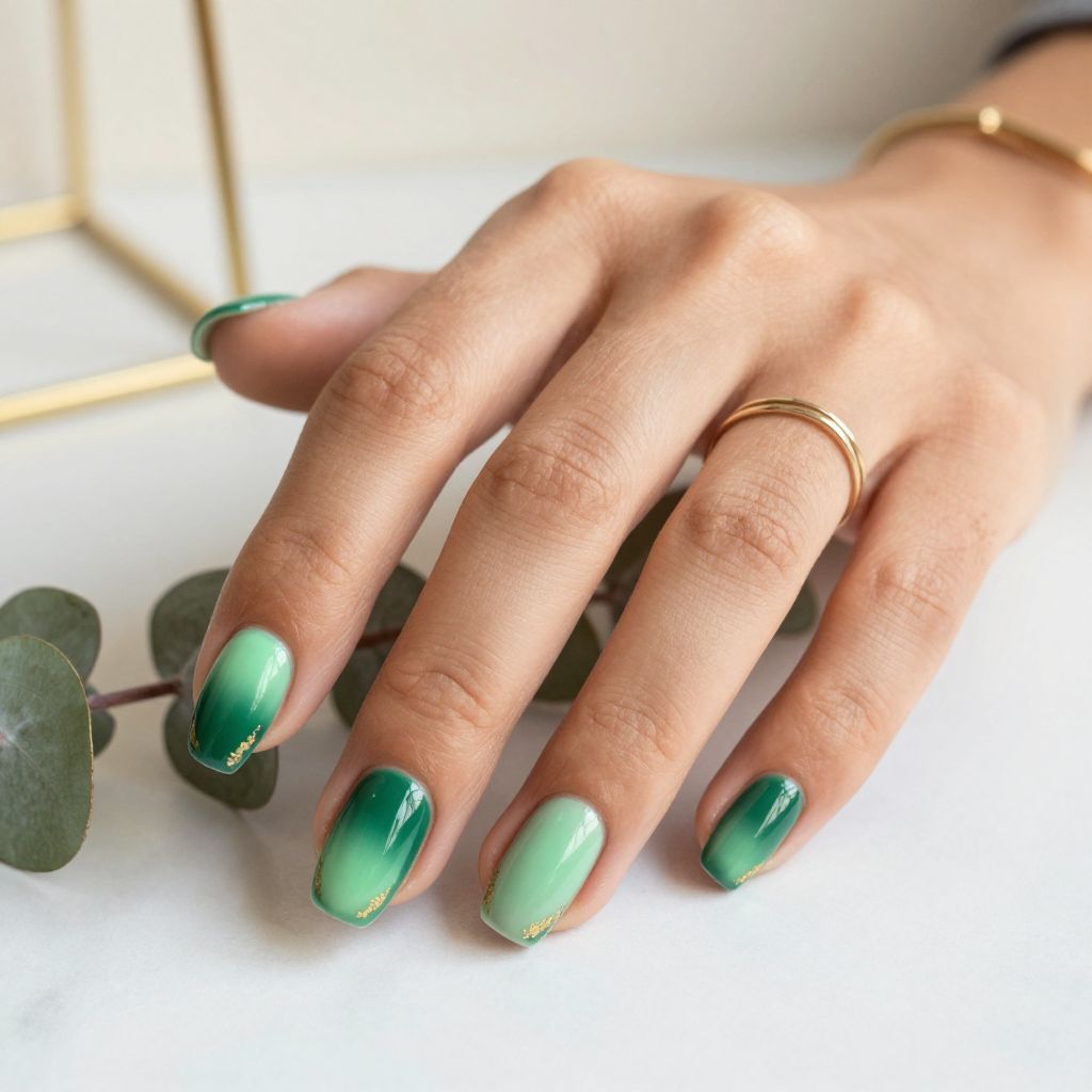 Emerald To Jade Ombre
