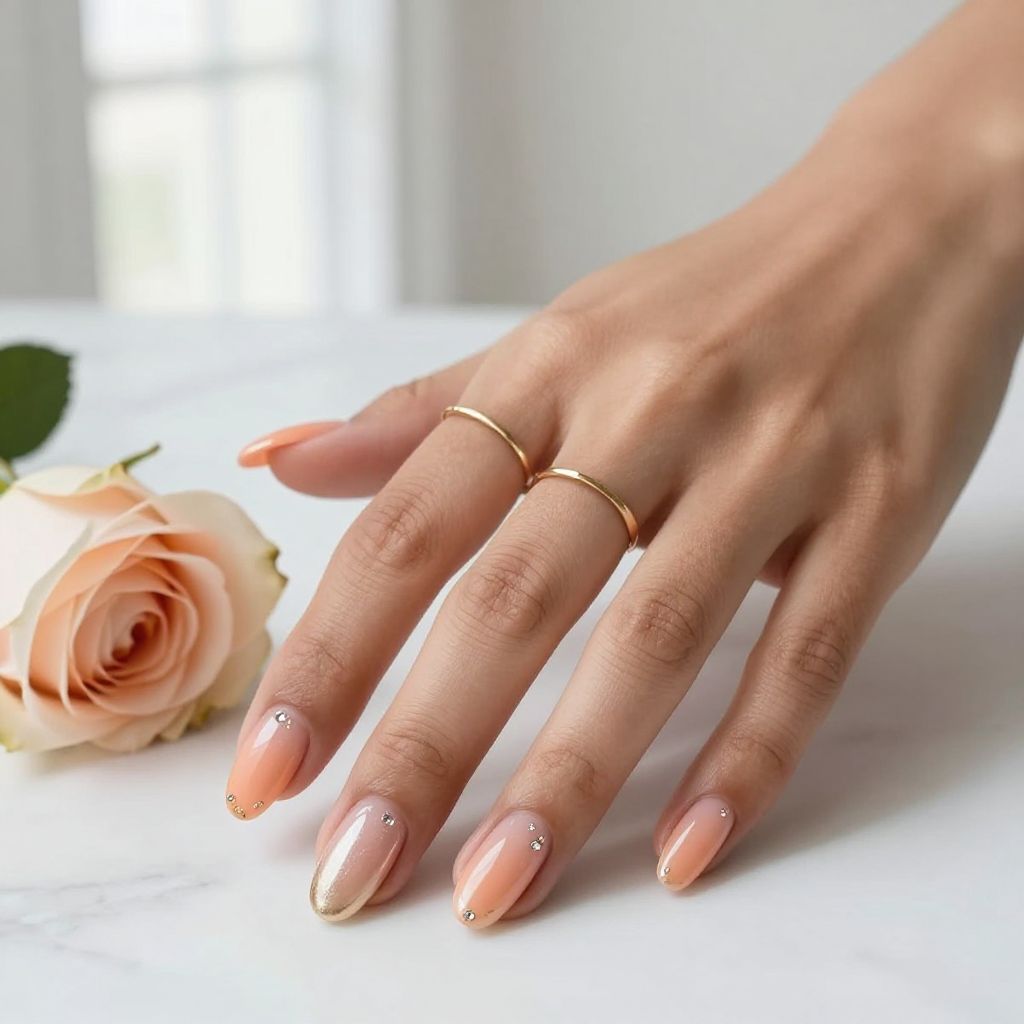 Peach To Champagne Ombre
