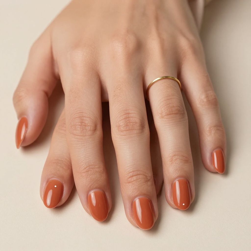 Terracotta Minimal Nails