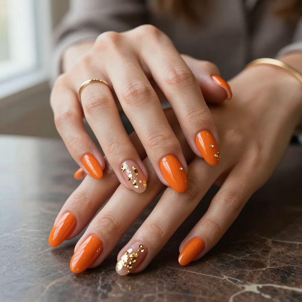 Orange and Gold Gem Accents