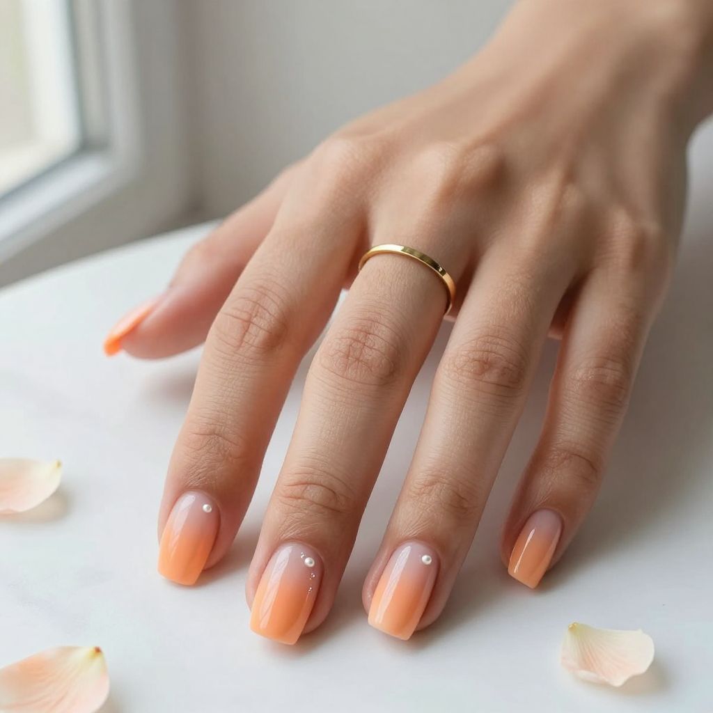 Soft Peachy Orange Fade