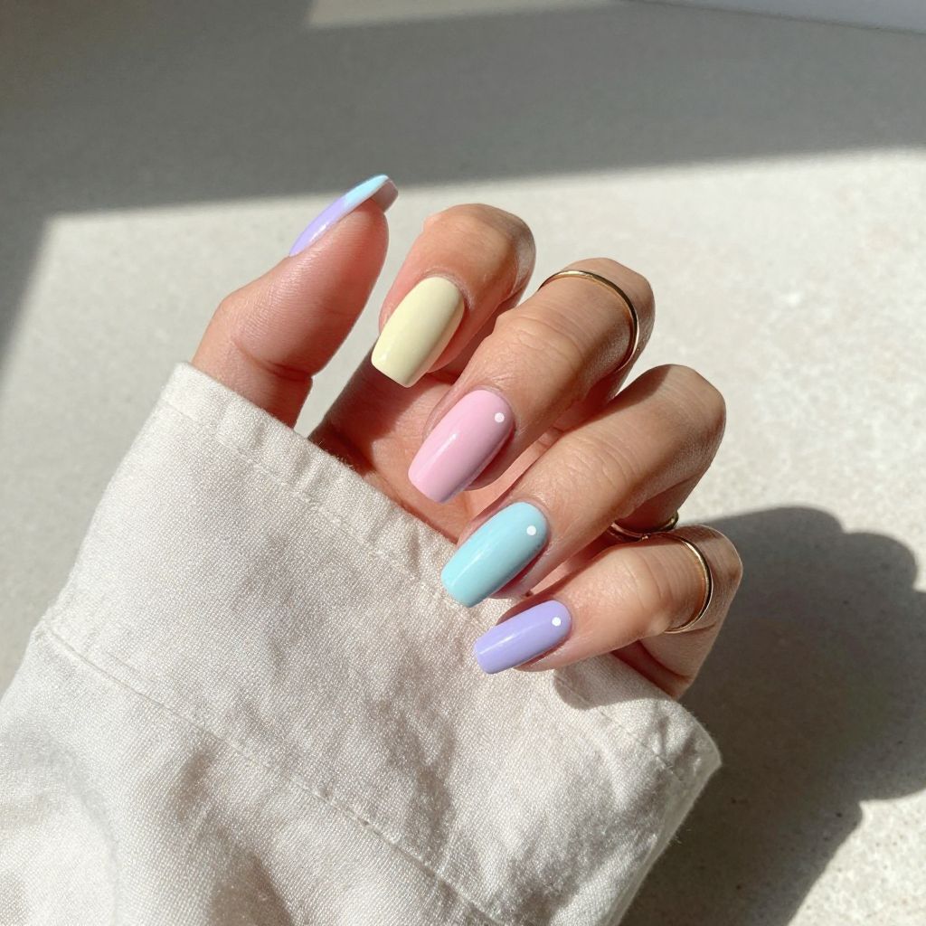 Vacation Nail Ideas - Pastel Mix and Match
