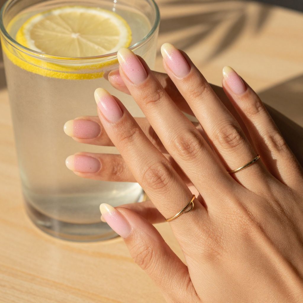 Vacation Nail Ideas - Pink Lemonade Sparkle