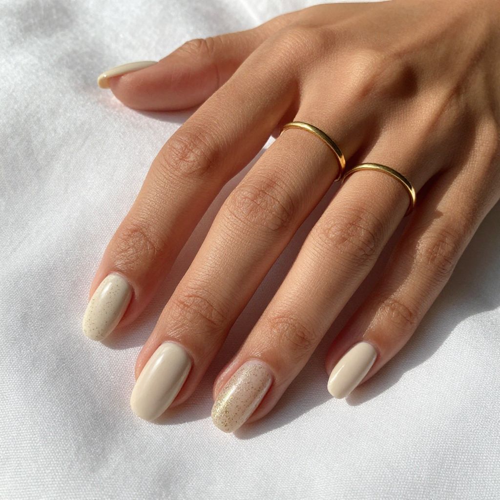 Vacation Nail Ideas - White Sand Texture